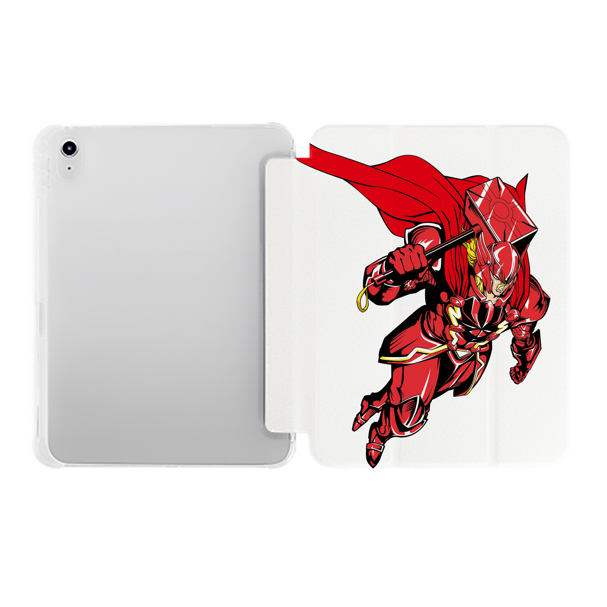 （画像用） アベンジャーズ The Avengers IPad ケース ペン収納付き 三つ折りスタンド PUレザー×シリコン 対応機種9.5/10.5/10.9インチ